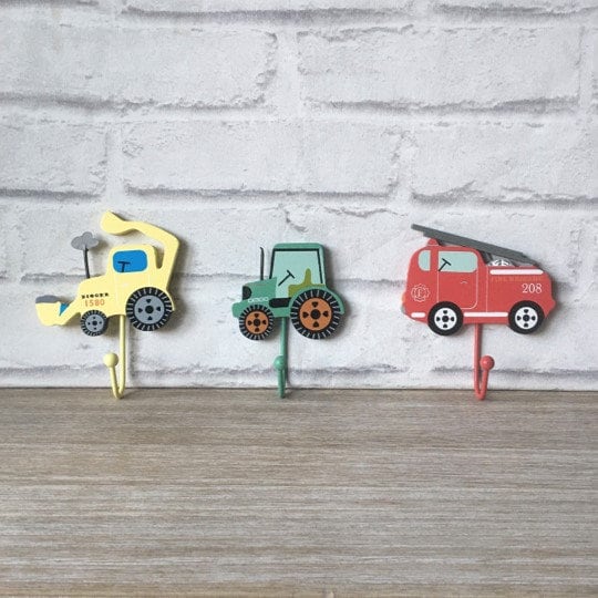 3 x Kids Vehicle Hooks