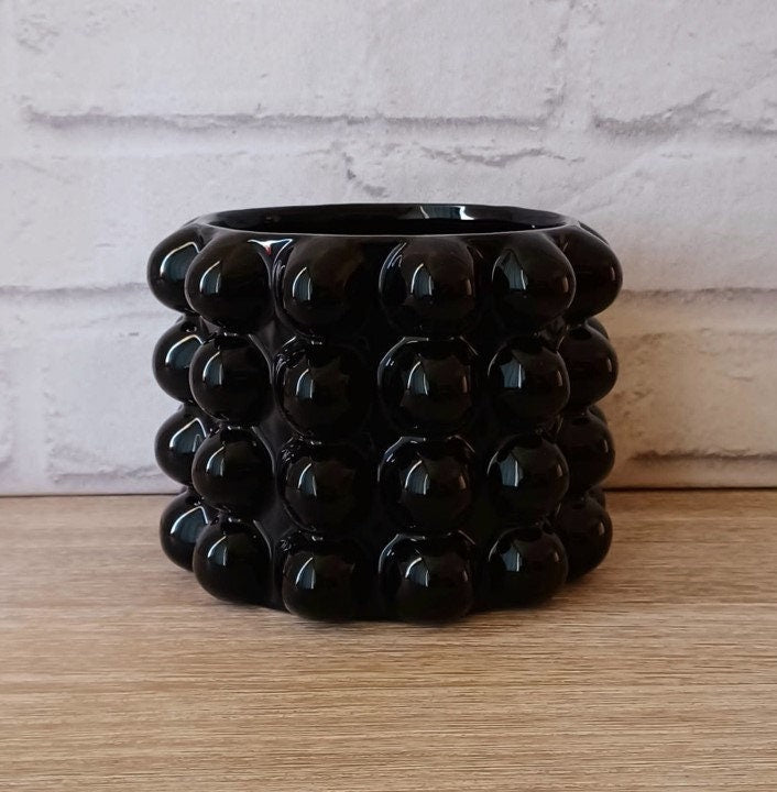 Black Bobble Planter