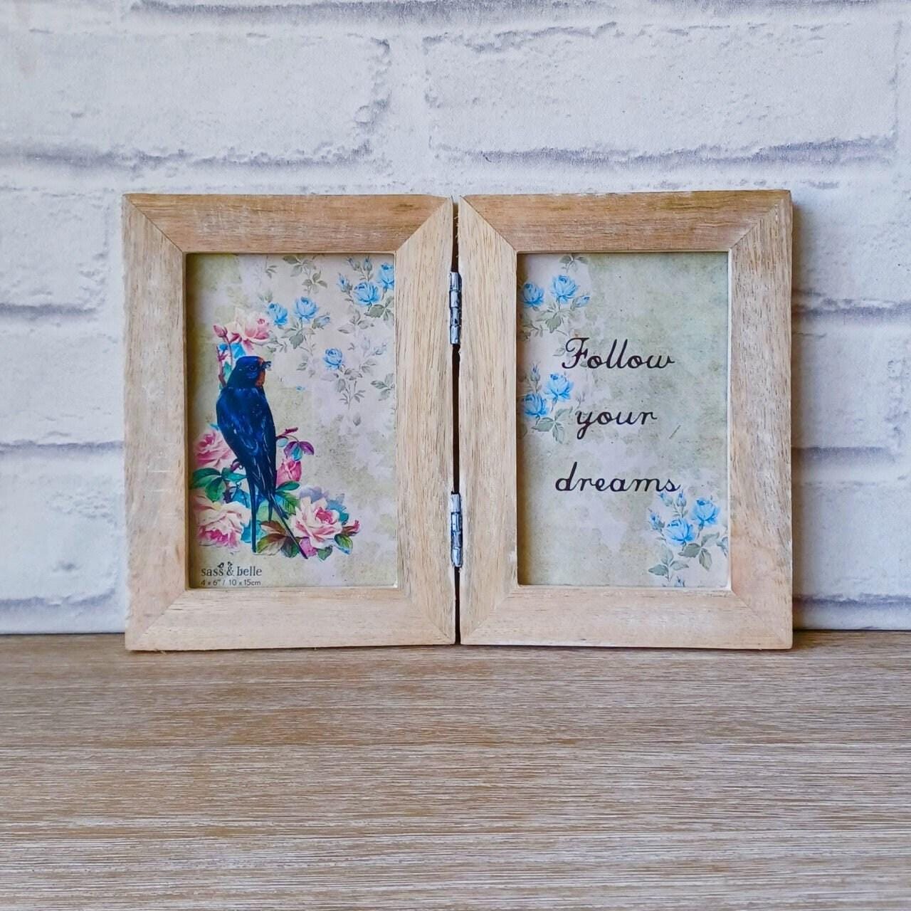 Rustic Double Photo Frame