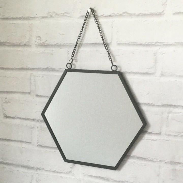 Black Hexagon Mirror