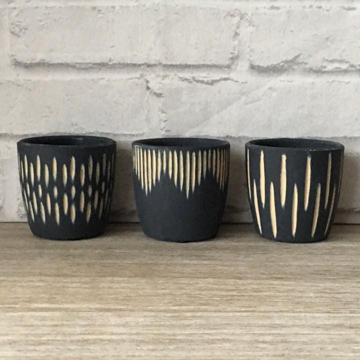 3 x Mini Tribal Planters