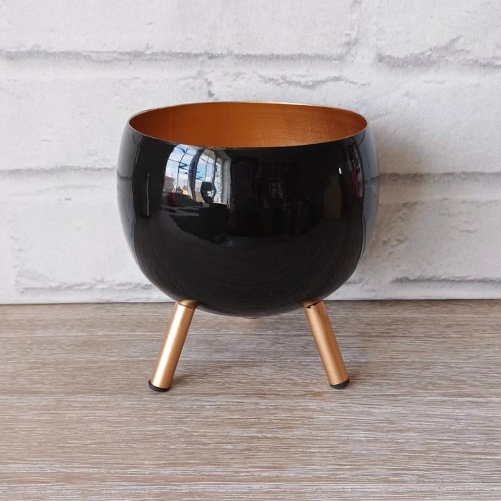 Gold & Black Planter
