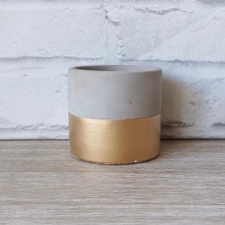Grey & Gold Mini Planter