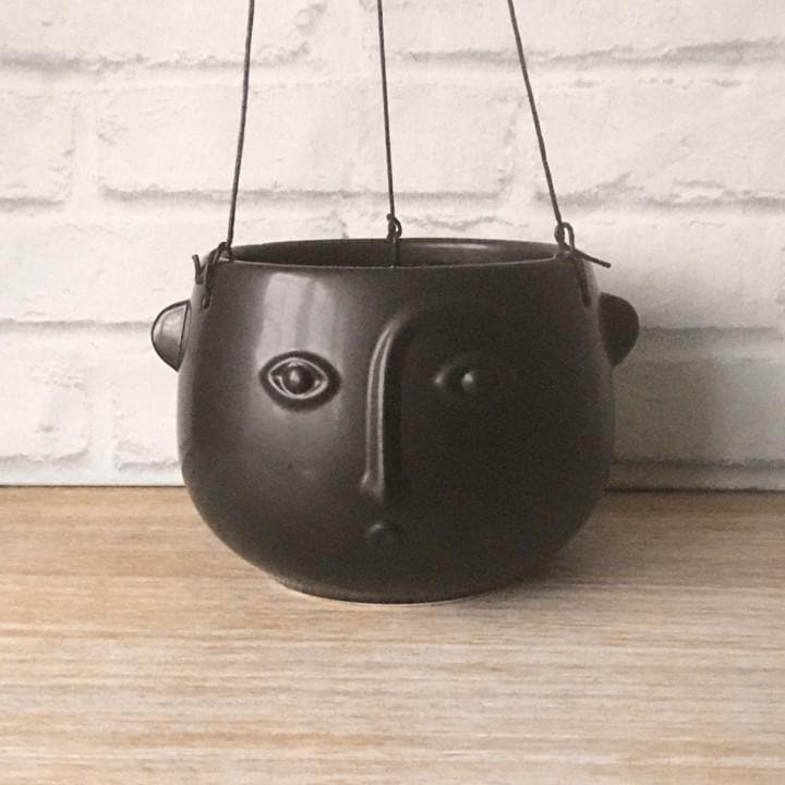 Black Hanging Planter