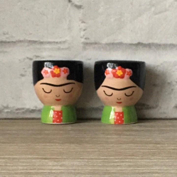 2 x Frida Kahlo Egg Cups