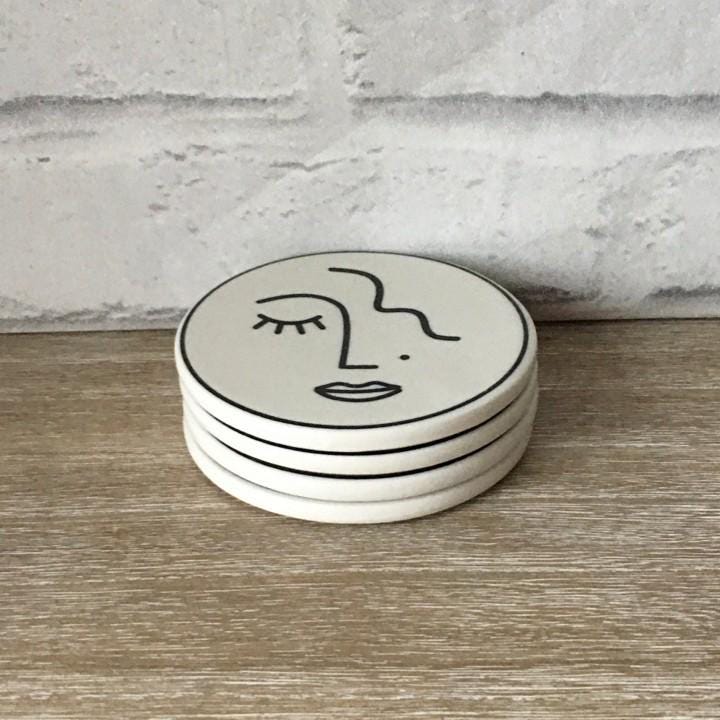 4 x Face Coasters