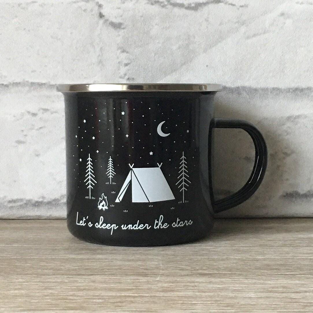 Black Camping Mug
