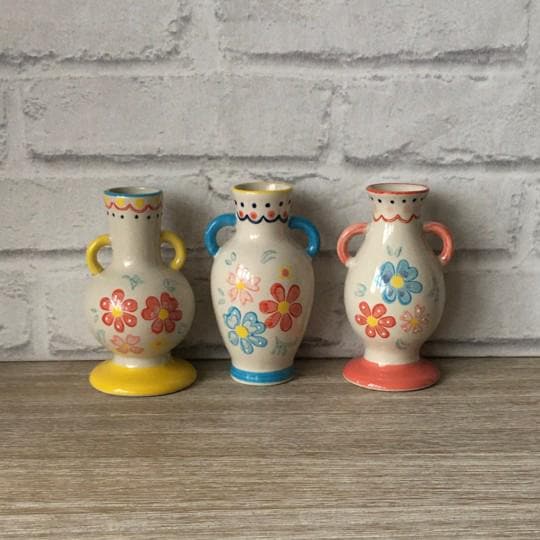3 x Floral Vases