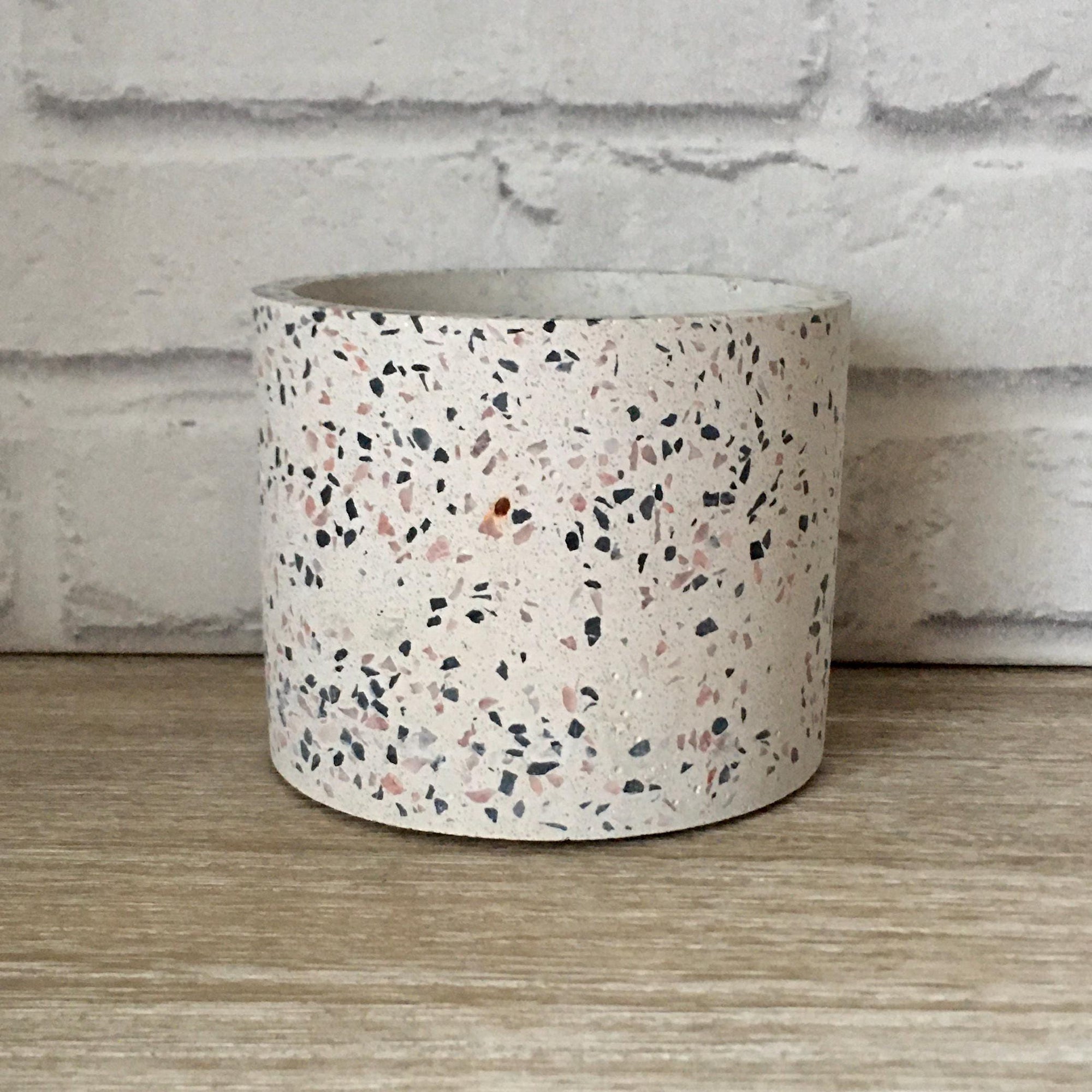White Terrazzo Planter