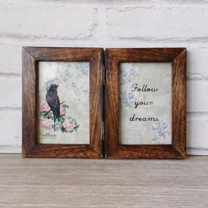 Double Wood Photo Frame