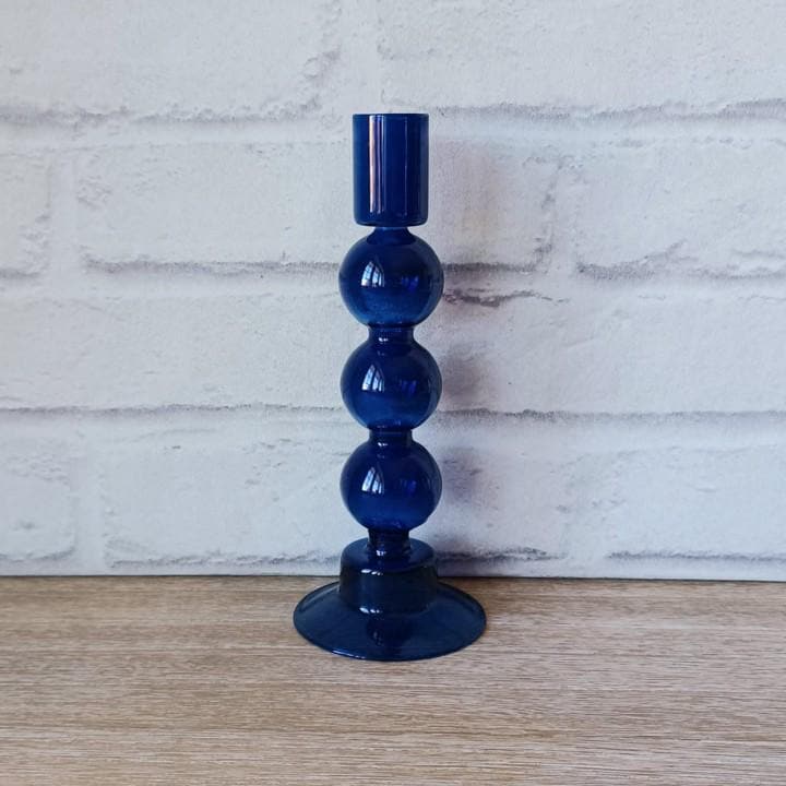 Blue Bubble Candle Holder
