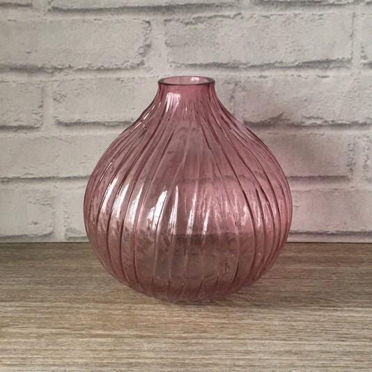 Pink Glass Round Vase