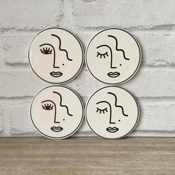 4 x Face Coasters
