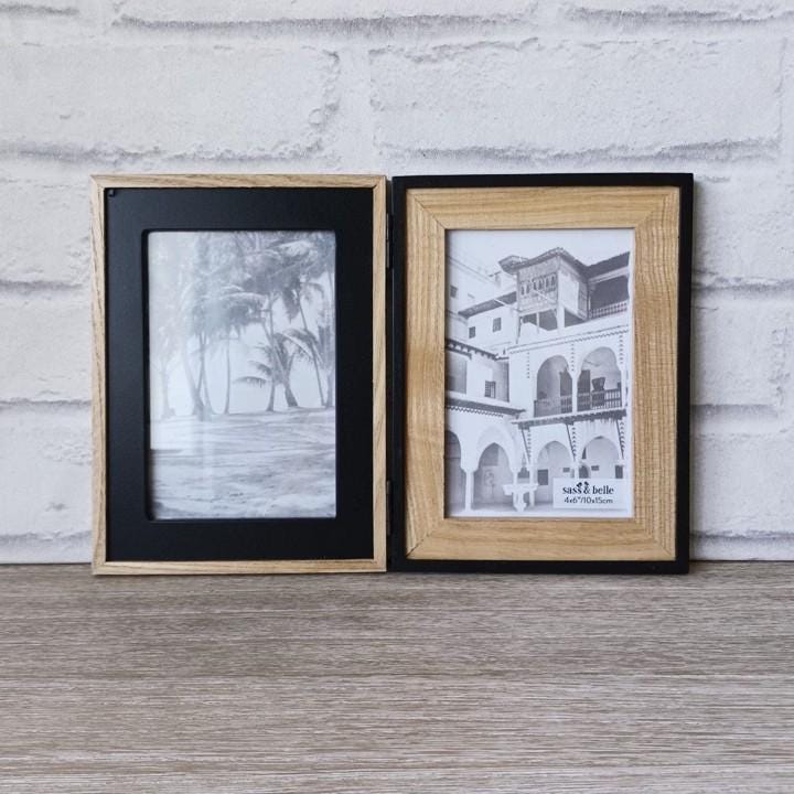 Black Double Photo Frame