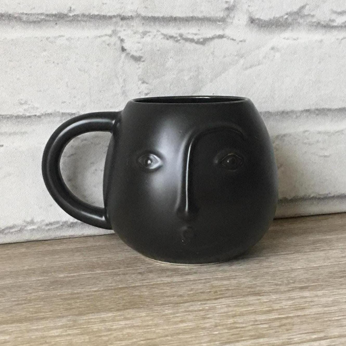 Abstract Face Mug - Black