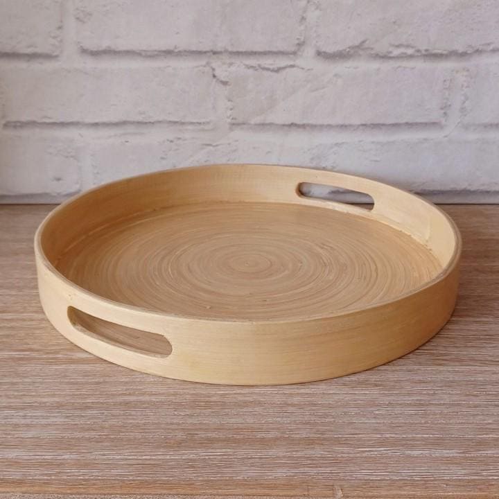 Round Bamboo Tray