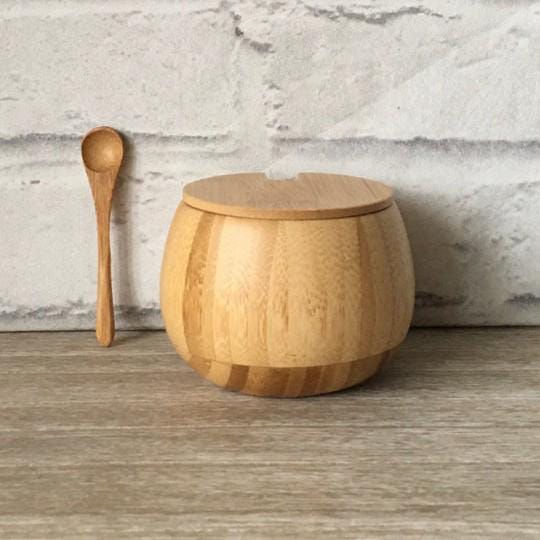 Bamboo Jar & Spoon