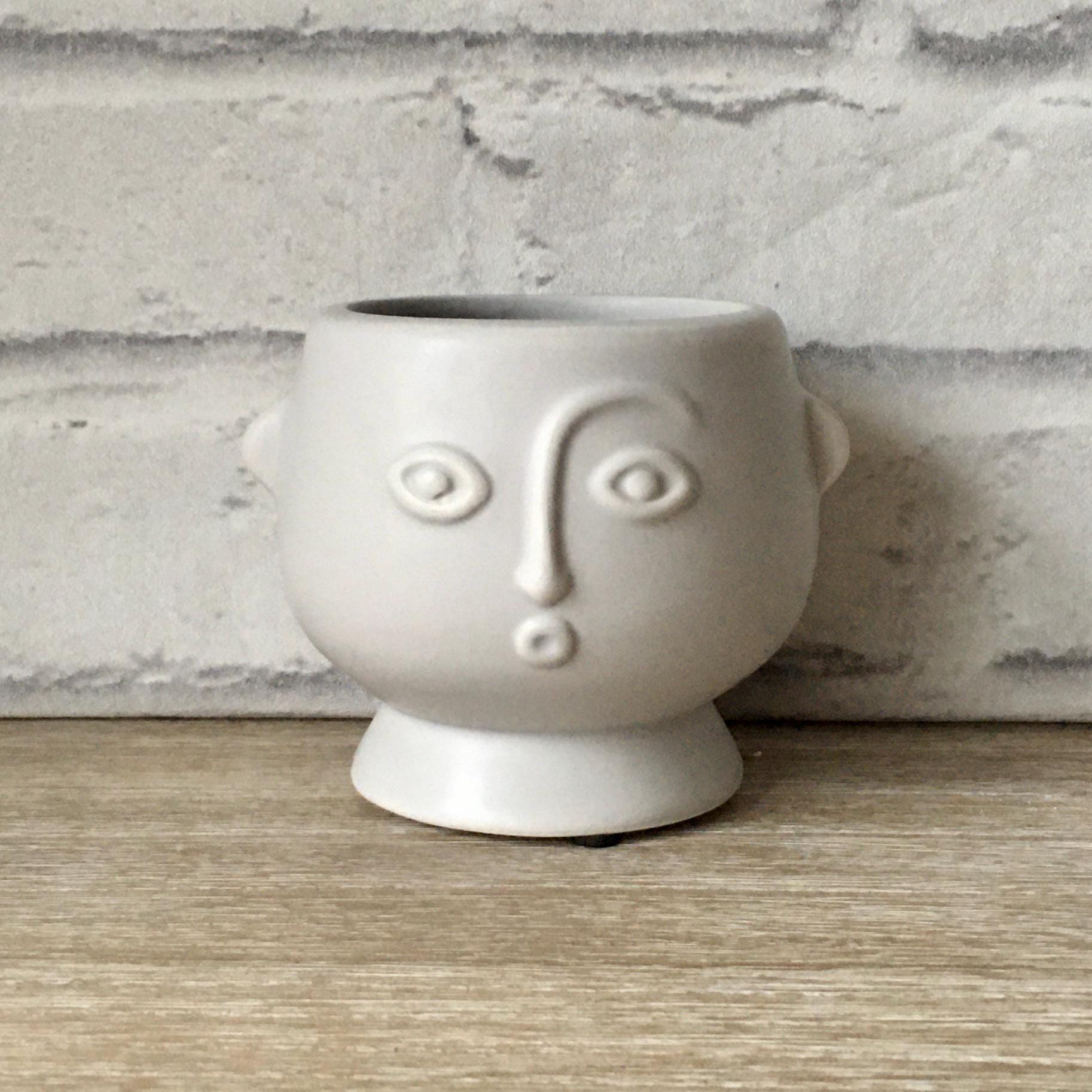 Grey Abstract Face Planter
