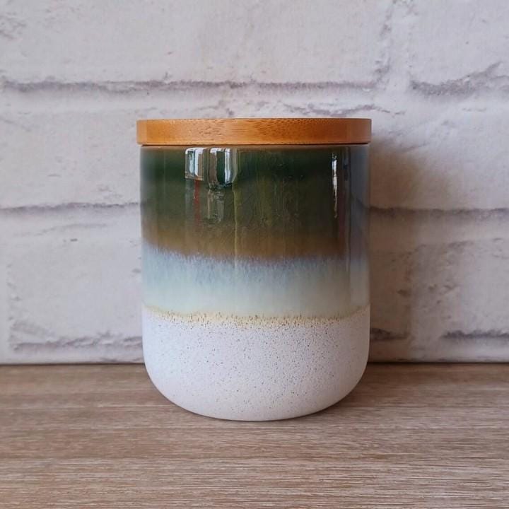 Green Kitchen Canister