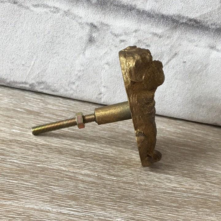 Gold Pug Dog Drawer Pull