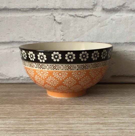 Orange Geometric Bowl