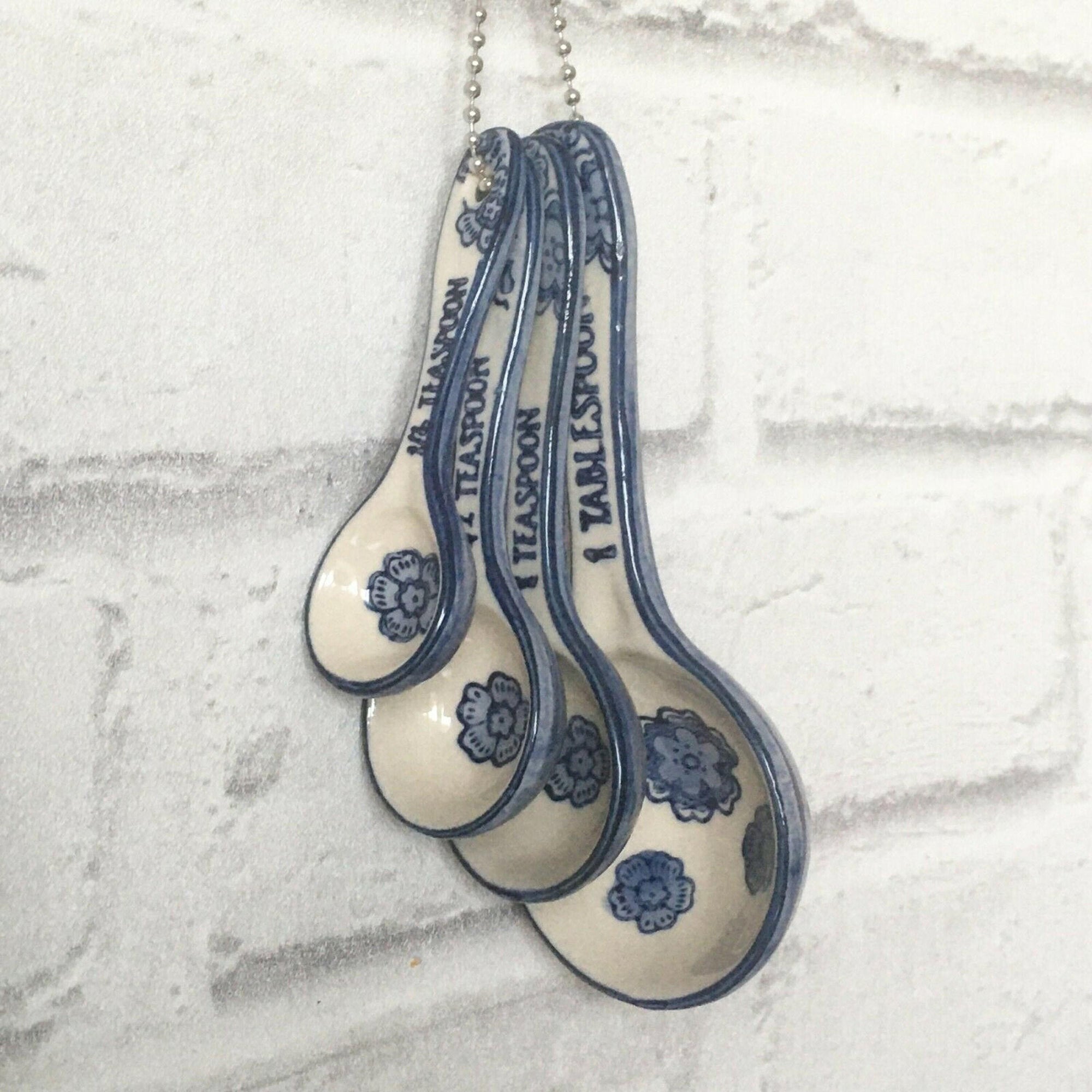 4 x Floral Measuring Spoons