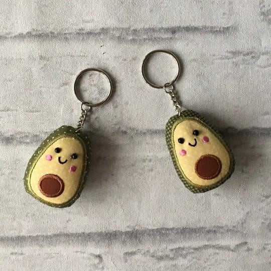 2 x Avocado Key Rings