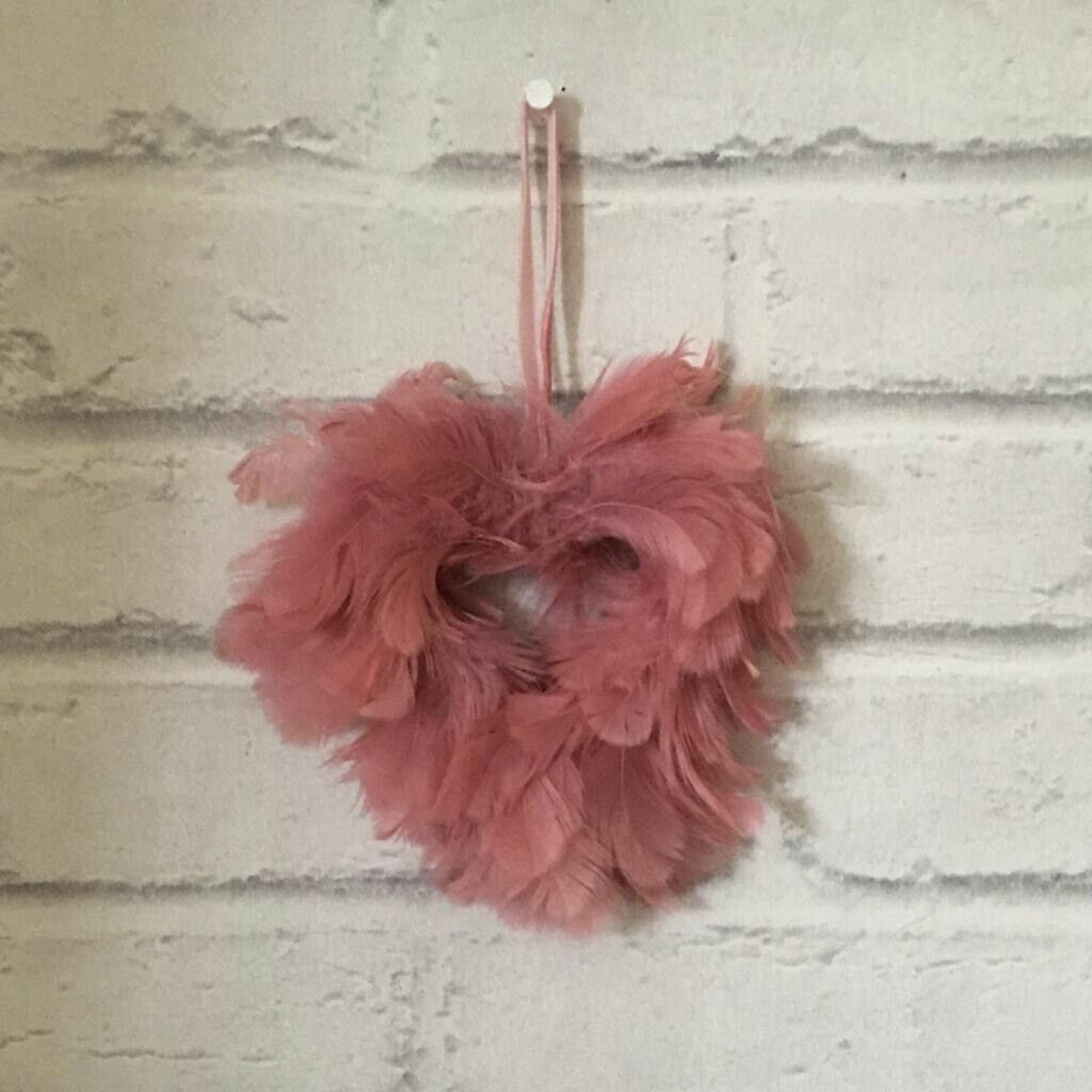 Feather Hanging Hearts