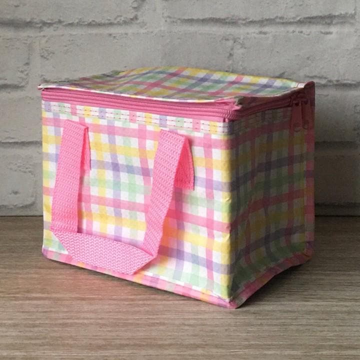 Pink Chequered Lunch Bag